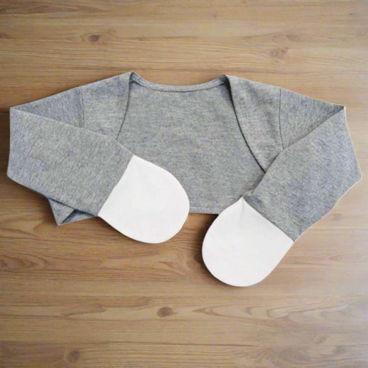 Zinc-Infused Scratch Mittens with Cotton Cardigan - Eczema Oasis